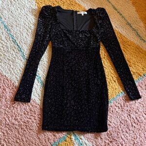 Elegant Black Velvet Dress